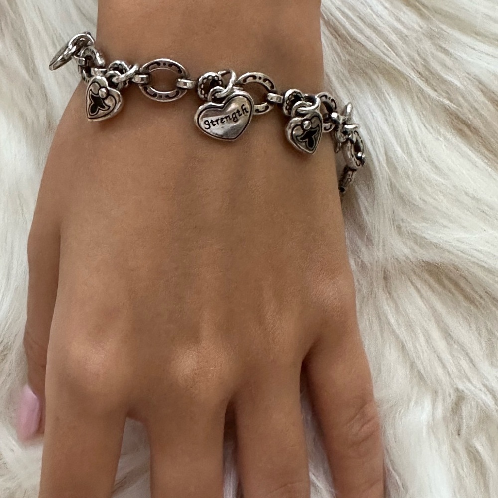 Brighton Silver Heart Charm Bracelet - Silver - Picture 4 of 8